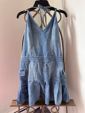 Wild Fable Women’s Light Blue Denim Halter Dress